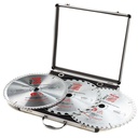 Cietmetāla zāģa disku komplekts alumīnija kārbā Ø315 mm, 3 gab. (KSB315SET, HOLZMANN)