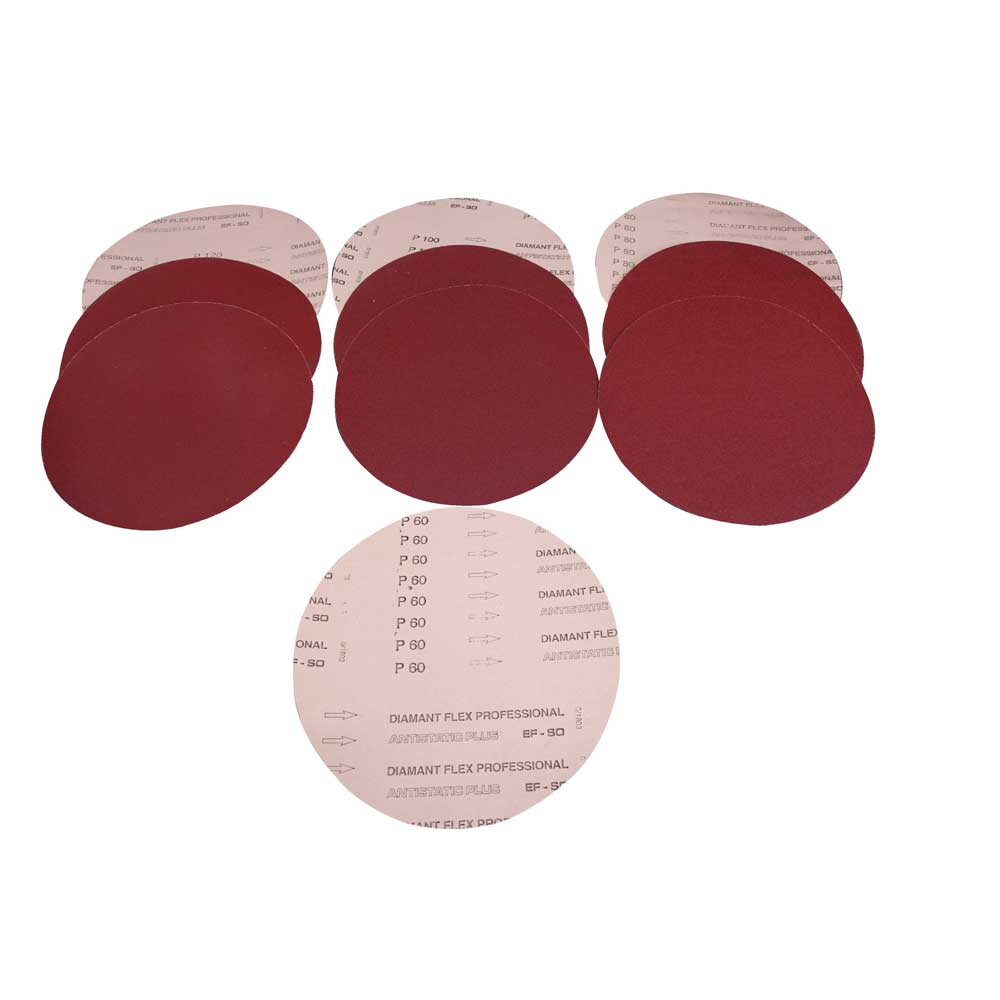 Slīpēšanas disku komplekts Ø254 1xK60 3xK80 3xK100 3xK120 (STTSM250SET, HOLZMANN)