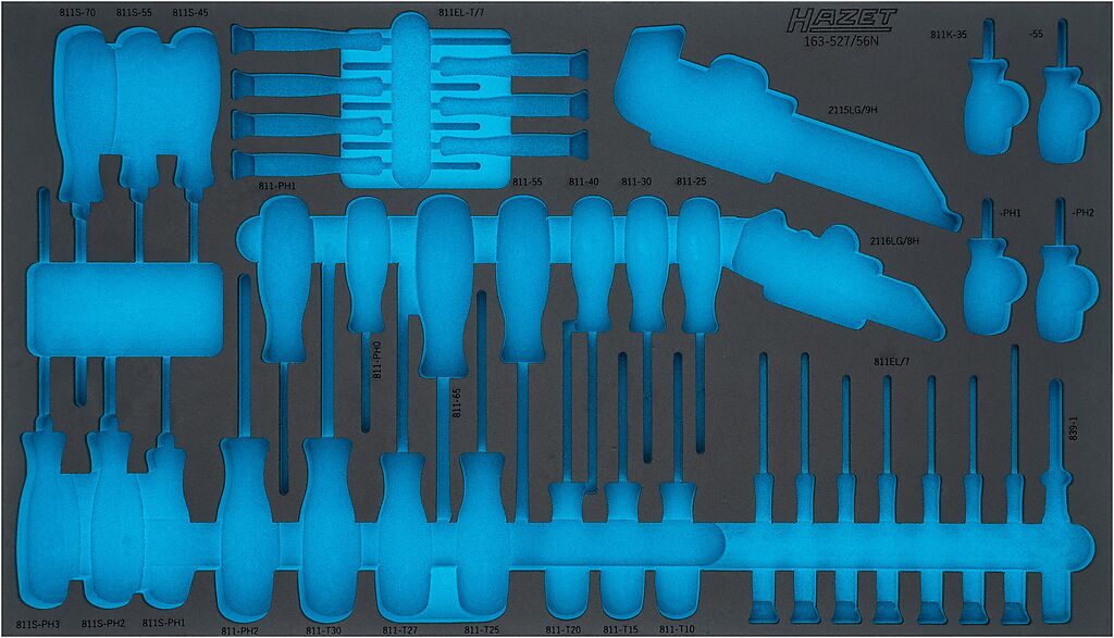 Two-component foam tool insert 690×400×35 mm (163-527LN, HAZET)