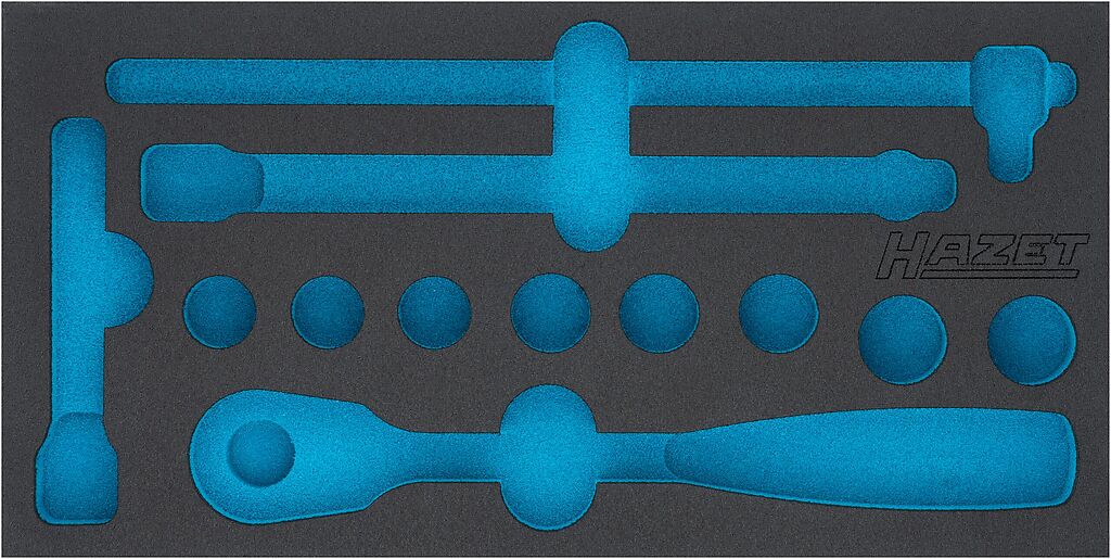 Divkomponentu putu ieliktnis instrumentiem 340×170×35 mm (163-562L, HAZET)