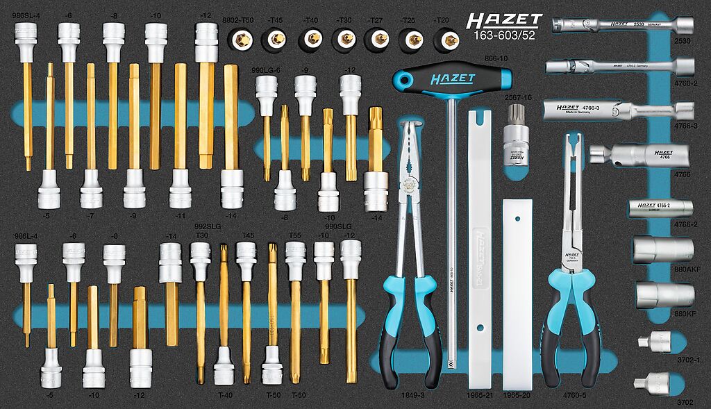 Screwdriver socket set 163-603/52, HAZET