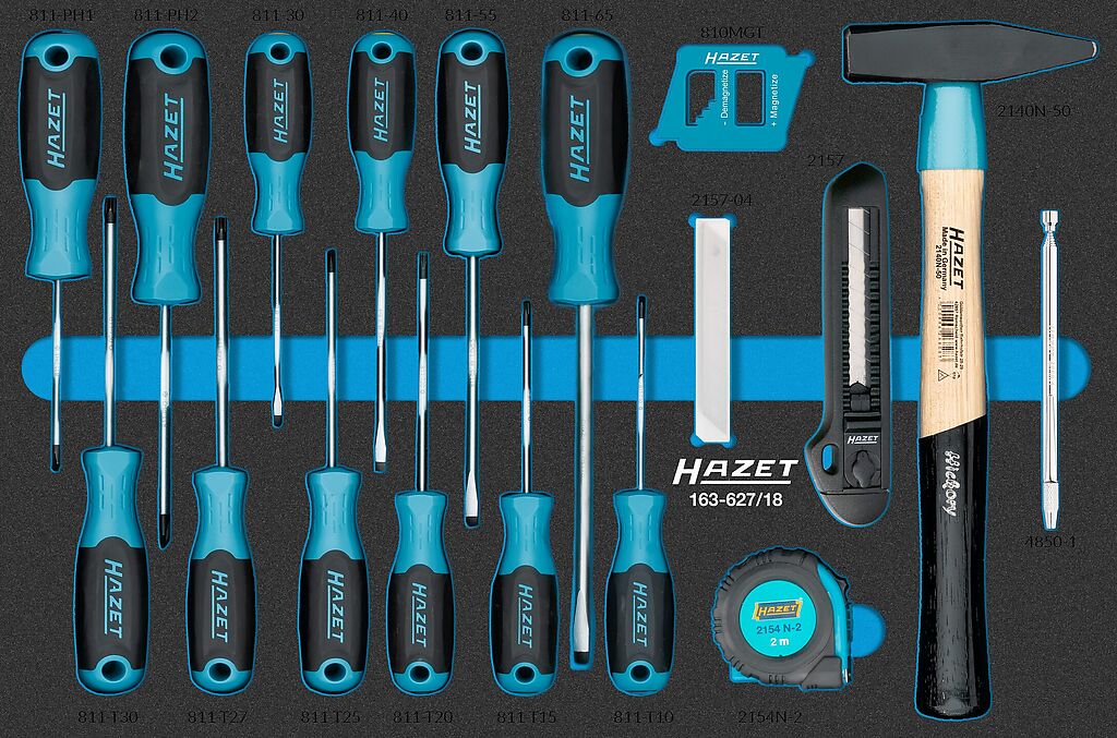 Bit set, 18 pcs (163-627/18, HAZET)