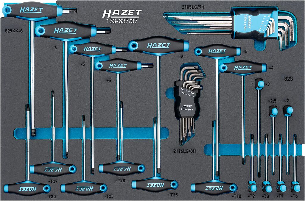 Bit socket set, 37 pcs (163-637/37, HAZET)