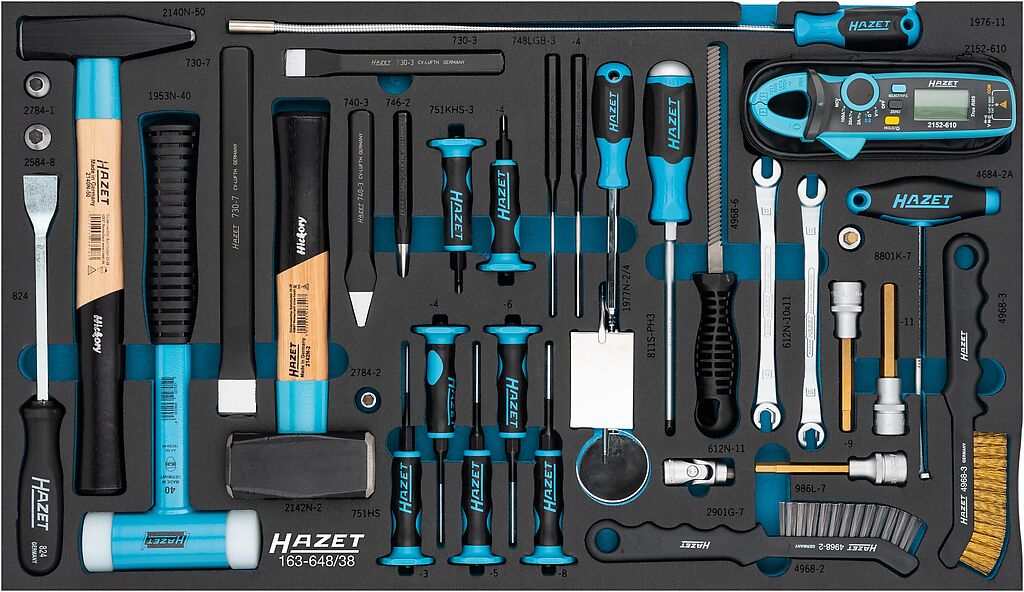 Tool set, 38 pcs (163-648/38, HAZET)