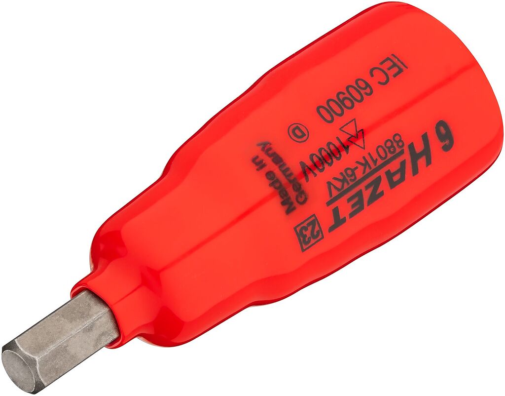 Insulated hex bit socket 6 mm, 1000 V (8801K-6KV, HAZET)