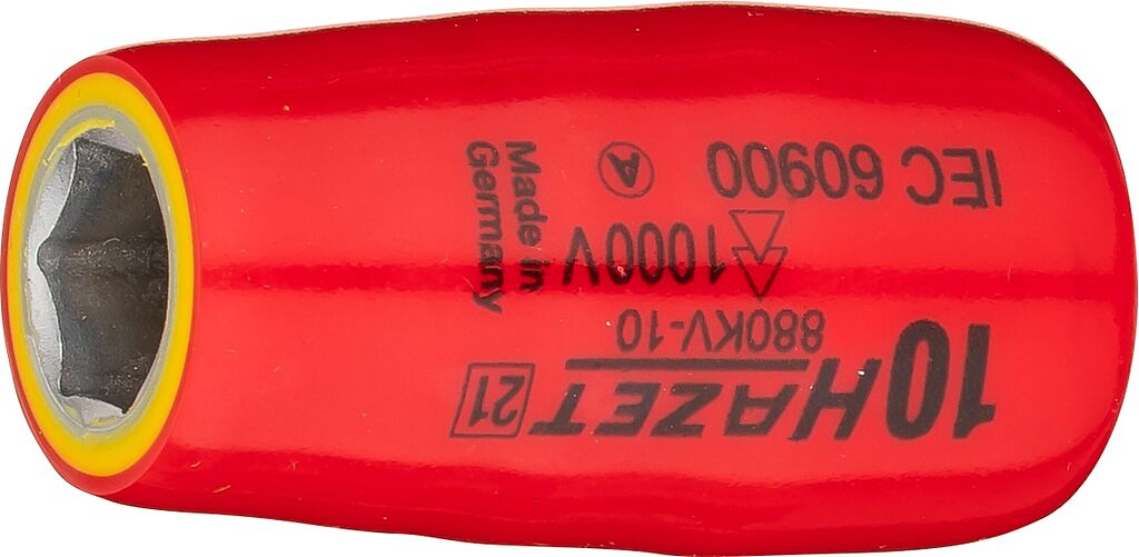 Galvutė, šešiakampė, 10 mm, su apsaugine izoliacija (880KV-10, HAZET)
