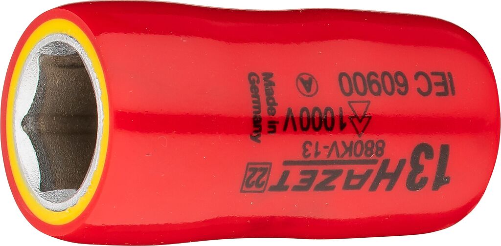 Muciņa, sešstūra, 13 mm, ar aizsargizolāciju (880KV-13, HAZET)