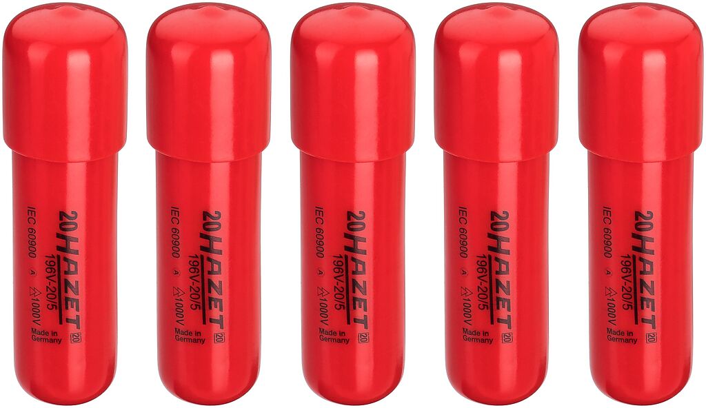 End caps with self clamping, 1000 V 196V-20/5, HAZET