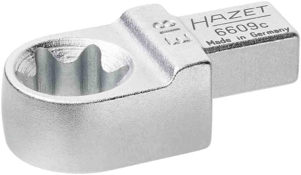 Ievietojamā gredzenveida TORX uzgriežņu atslēga E18 (6609C-E18, HAZET)