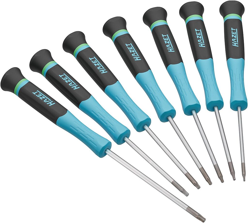 Elektronisko (precīzo) skrūvgriežu komplekts, 7 gab. – Torx (811EL-T/7, HAZET)