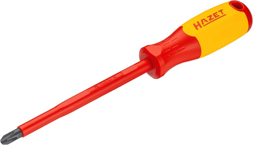 Cross-head screwdriver for electricians, with protective insulation, PH3 (811KV-PH3, HAZET)