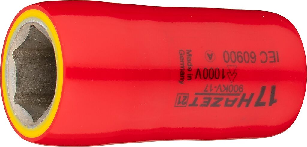 Muciņa, sešstūra, ar aizsargizolāciju, 17 mm, 1/2 collas (900KV-17, HAZET)