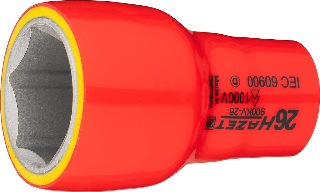 Galvutė, šešiakampė, 26 mm, su apsaugine izoliacija (900KV-26, HAZET)