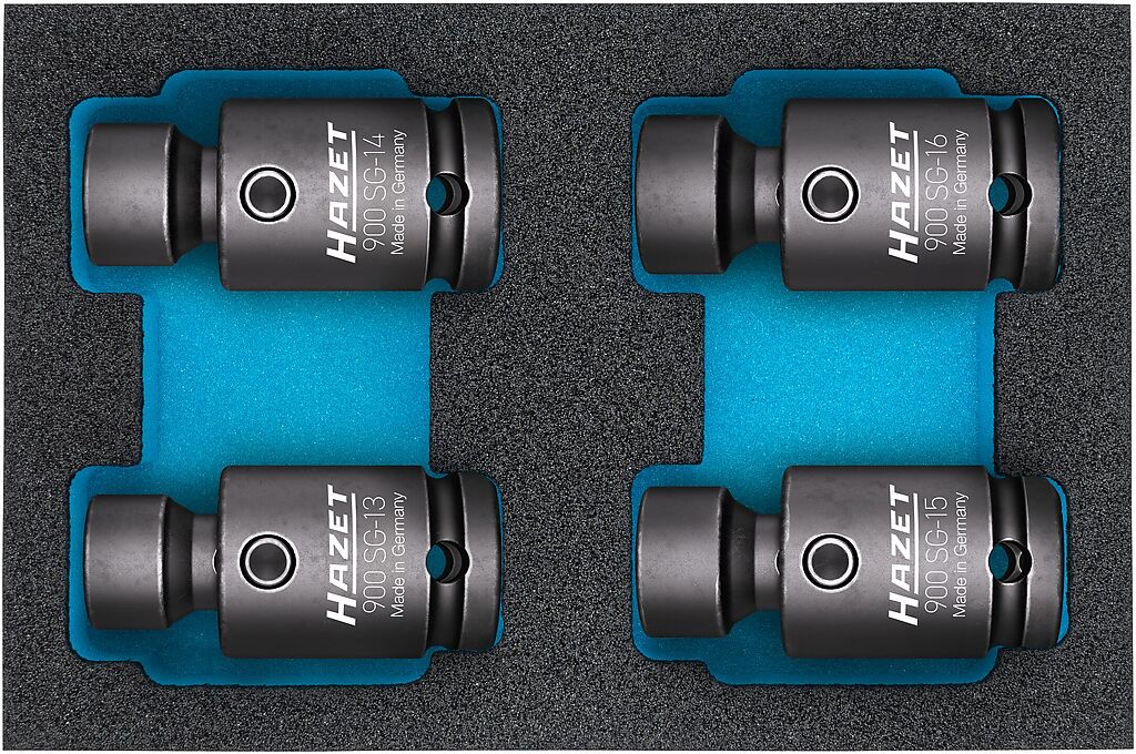 Impact socket set, hinge (900SG-1316/4, HAZET)