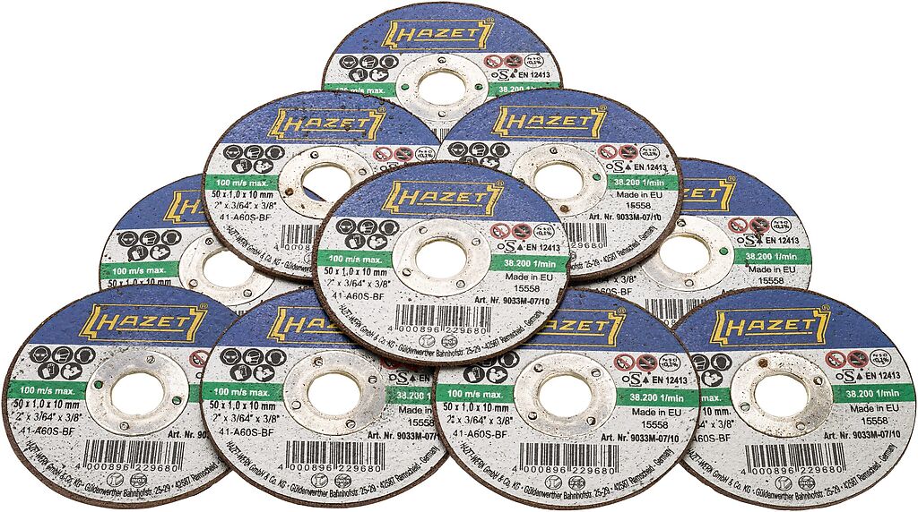 Cut-off wheels, ⌀50 mm (9033M-07/10, HAZET)