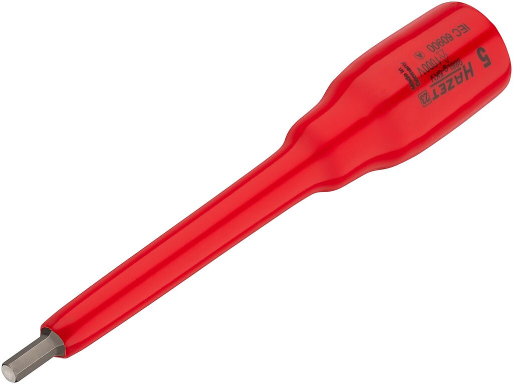 Izoliuota atsuktuvinė galvutė, vidinis šešiabriaunis 5 mm, 1/2 col., 1000 V (986LG-5KV, HAZET)