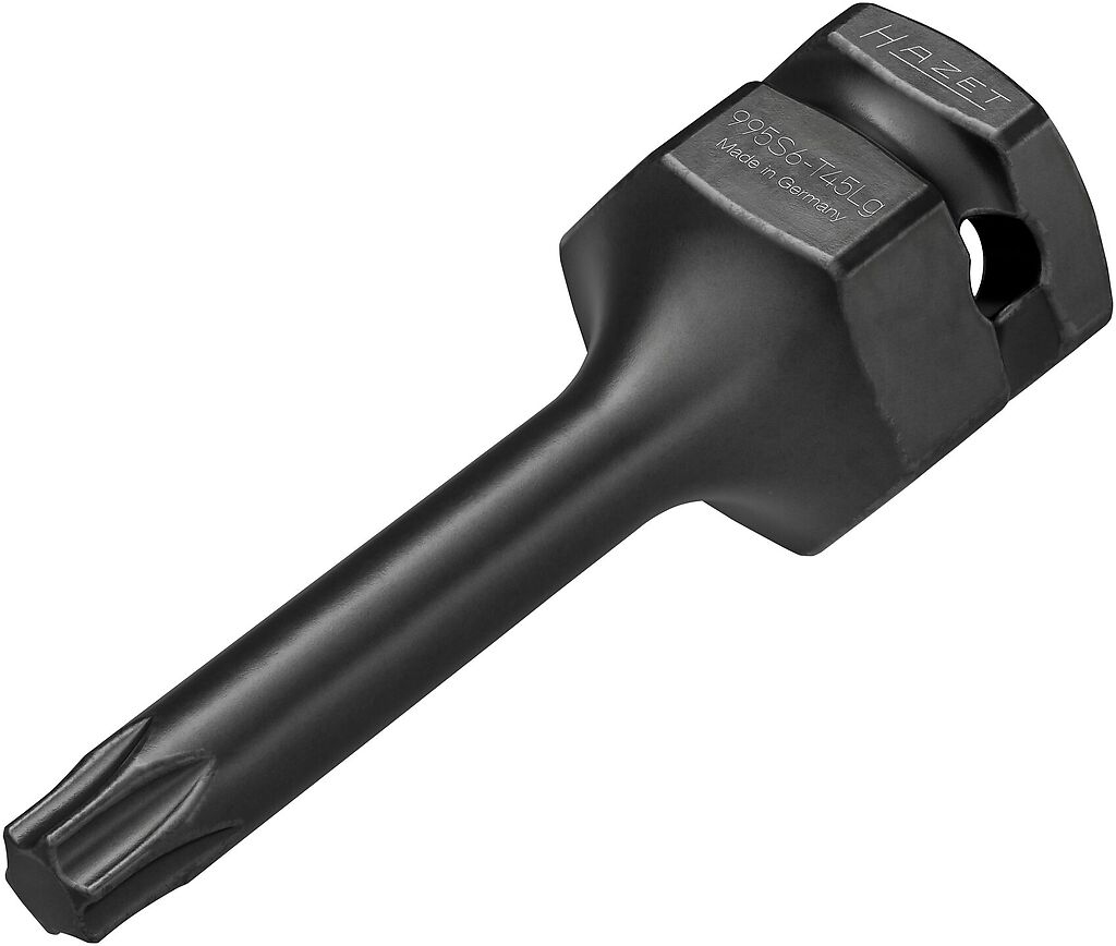Trieciena muciņa 1/2″ ar iekšējo TORX T45, gara, 75 mm (995S6-T45LG, HAZET)