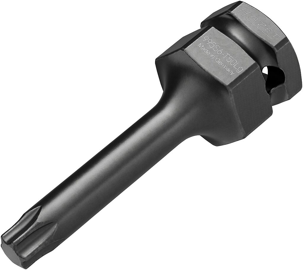 Smūginė galvutė 1/2″ su vidiniu TORX T50, ilga, 75 mm (995S6-T50LG, HAZET)