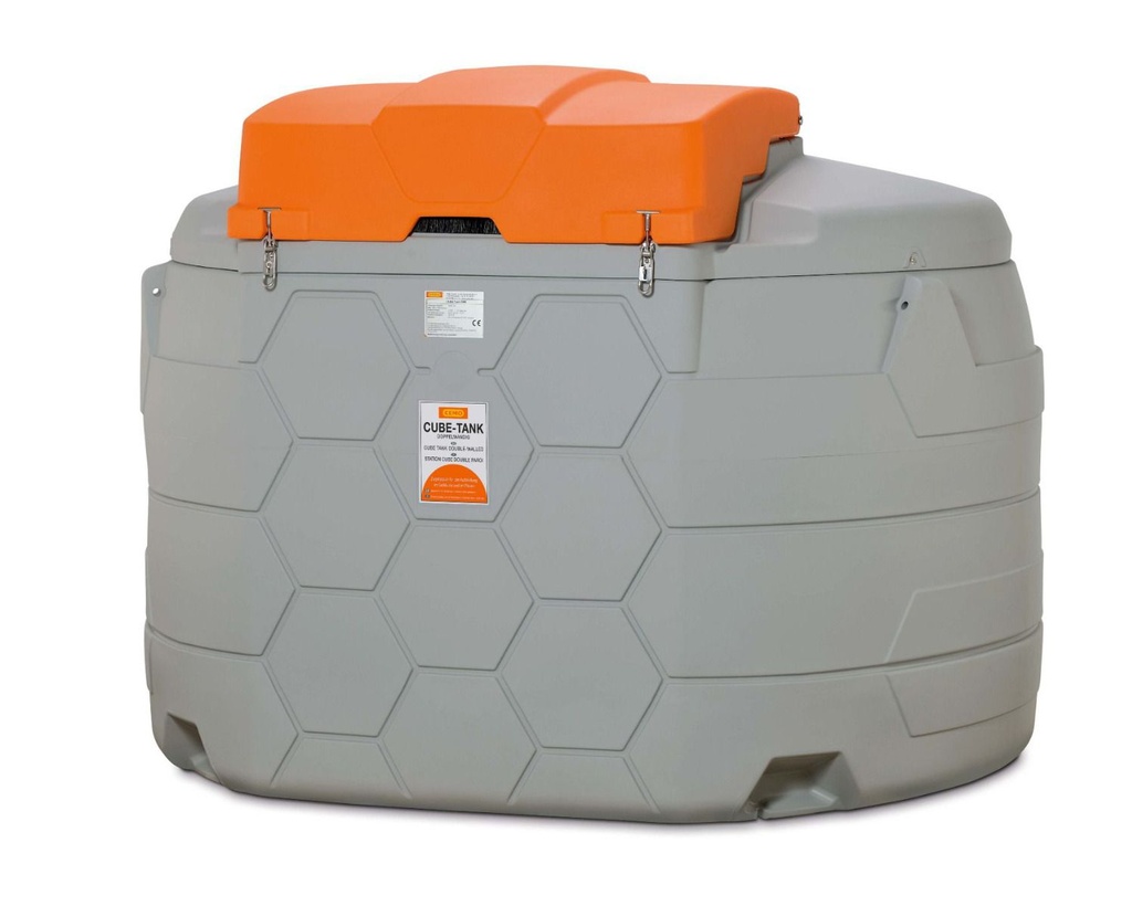 CUBE 5000 l dīzeļdegvielas tvertne, āra, Premium FAST FILL, K33 skaitītājs, ūdens separators, šļūtenes spole ar 8 m šļūteni DN 19 (11650, CEMO)