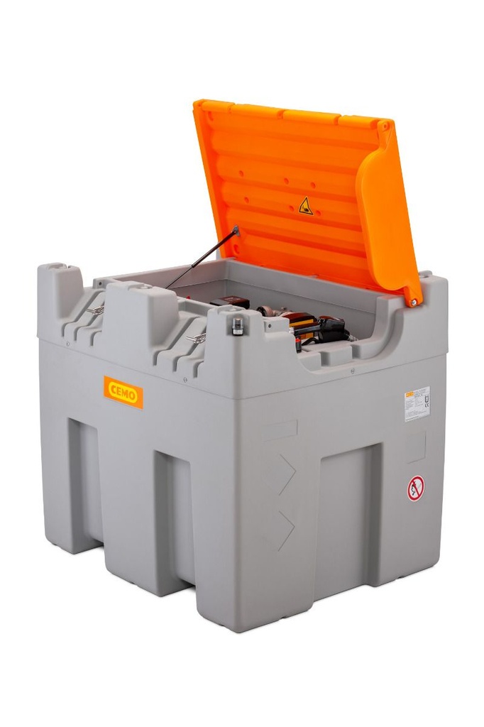 CUBE 980 l dīzeļdegvielas tvertne, āra, Premium, ar vāku, K33 skaitītājs, ūdens separators, šļūtenes spole ar 8 m šļūteni DN 19 (11631, CEMO)