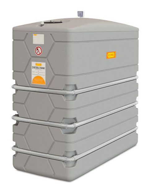 CUBE Slimline 2000 l dyzelino bakas su surinkimo padėklu (11664, CEMO)