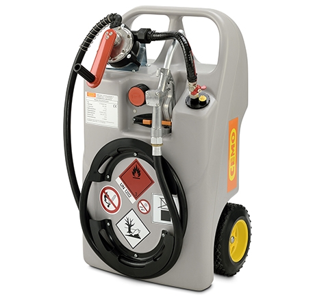 Diesel trolley 60 l, crank hand pump with nozzle, BCS 56×4 (11100, CEMO)