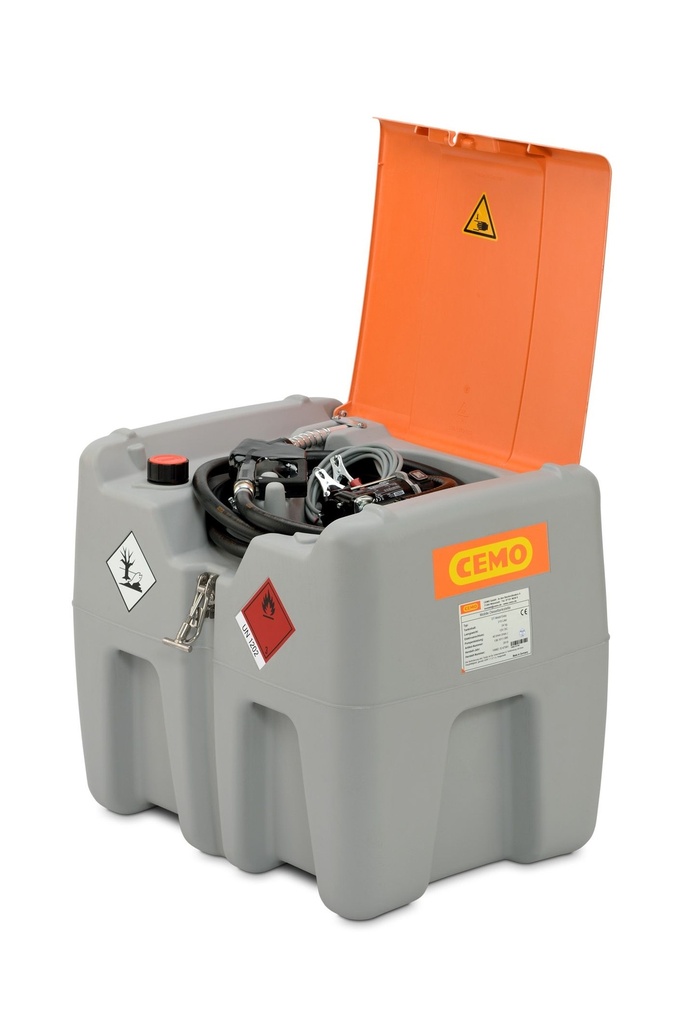 DT-Mobil Easy 210 l dyzelino talpa (ADR) su 24 V siurbliu (40 l/min), automatiniu antgaliu ir atverčiamu dangčiu (11104, CEMO)