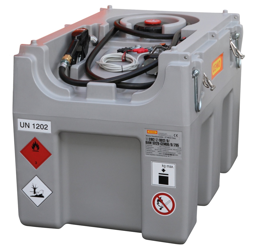 DT-Mobil Easy 460 l dyzelino talpa su 24 V siurbliu (40 l/min) ir automatiniu antgaliu (10417, CEMO)