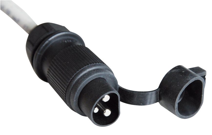 Kontaktdakša DIN 9680, 3 kontakti, 6–24 V, maks. 25 A, IP54, CEMO (10229)