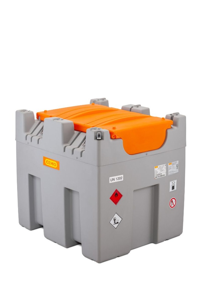CUBE Mobil 980 l dyzelino bakas su rankiniu siurbliu 60 l/min., 4 m išdavimo žarna DN 19, rankinis antgalis (11678, CEMO)