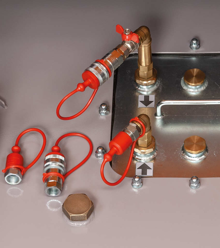 Generatoriaus ir šildytuvo prijungimo rinkinys su greitosiomis jungtimis (1/2 col. tiekimo ir grįžimo pintos žarnos), CEMO (11506)