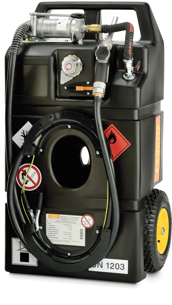 Petrol trolley 95L, Ex0, hand pump, CEMO (10162)