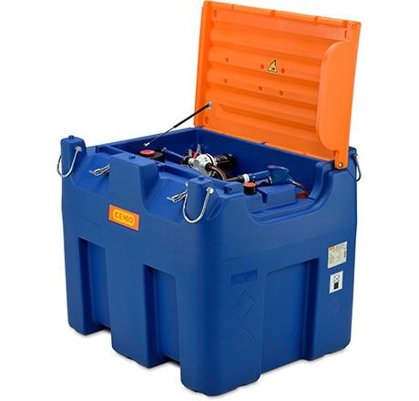 CEMO Blue-Mobile Easy 980 l AdBlue® izsniegšanas iekārta, 24 V, kaste ar cēlējcilpām, atverams vāks, 4 m šļūtene (11164, CEMO)