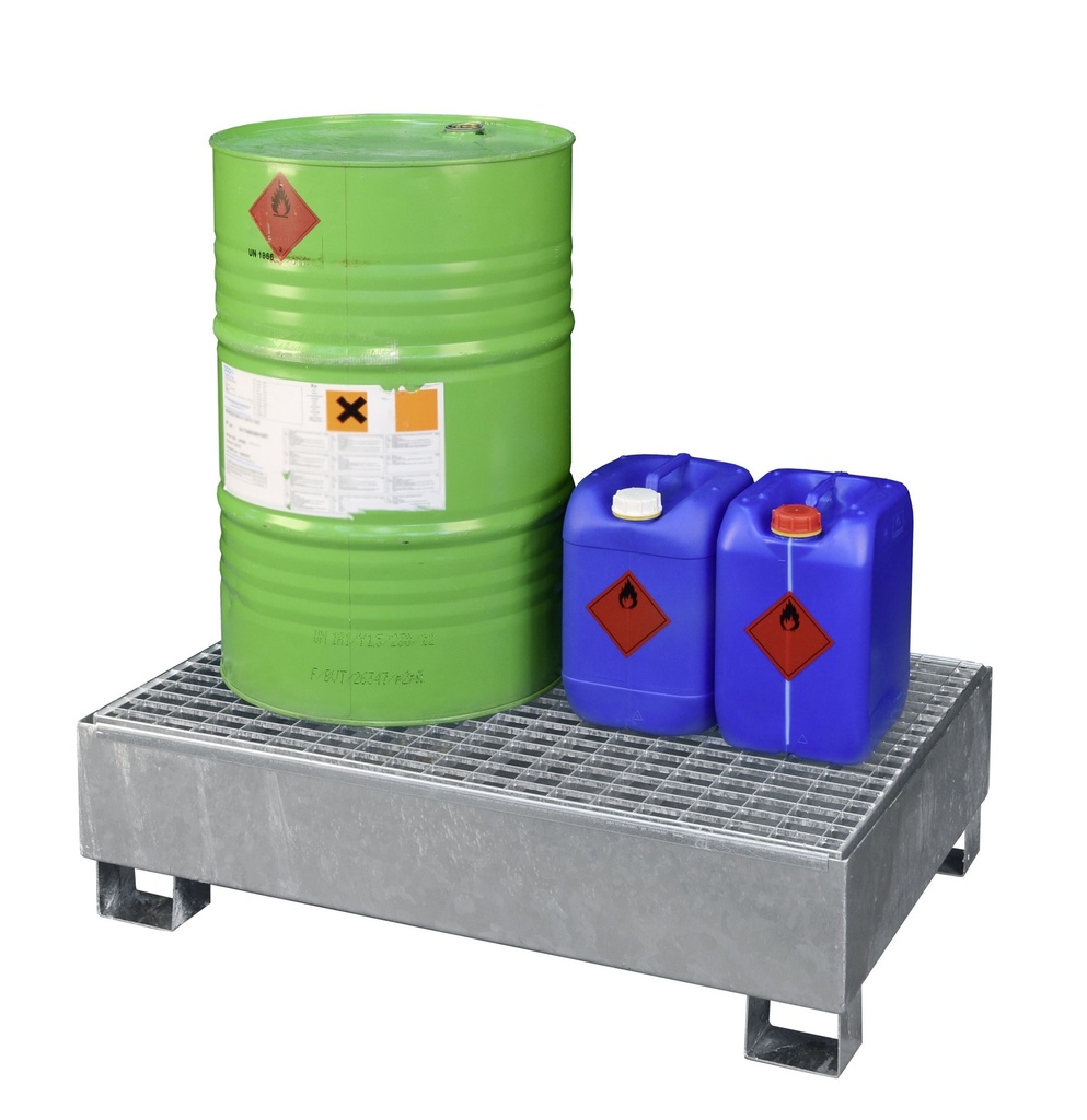 Sump pallet type SW2, galvanised, with grating (7687, CEMO)