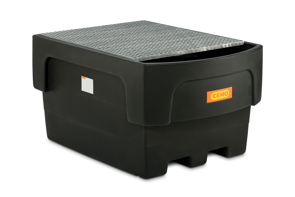 1100/1-PE with filling attachment and galvanised steel grating, CEMO (10948)