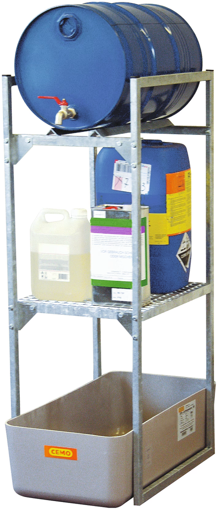 Drum rack, type 120, with drum and grating support (7640, CEMO)