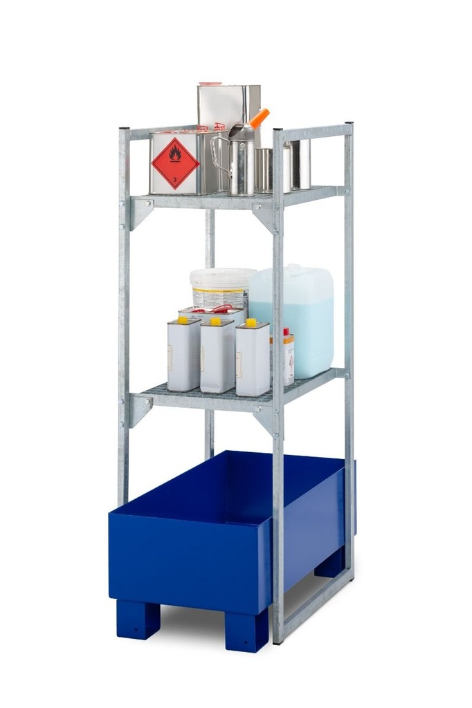 Statinių stelažas 120 su grotelių atrama, 2 × 60 l, 2 modelis, su plieninėmis grotelėmis (11482, CEMO)
