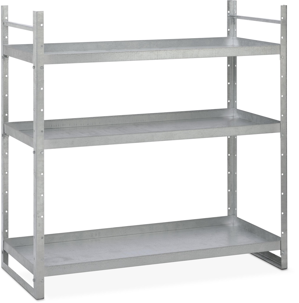 Mažų talpyklų lentyna plieninei pavojingų medžiagų spintai, 3 padėklo dugnai, cinkuota, iki 4 reguliuojamo aukščio lygių, StawaR (11018, CEMO)