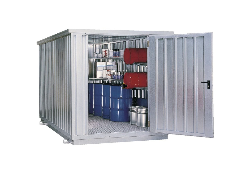 Safety storage container Type SRC 2.1N, galvanaised door narrow side, CEMO (10342)