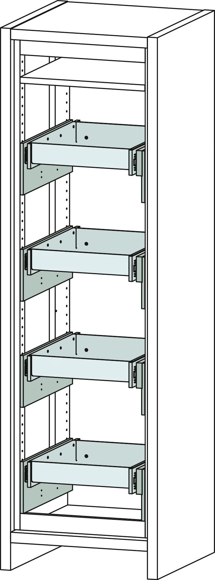 Safety cabinet 6/20 – FWF30, 4 full drawers (10622, CEMO)