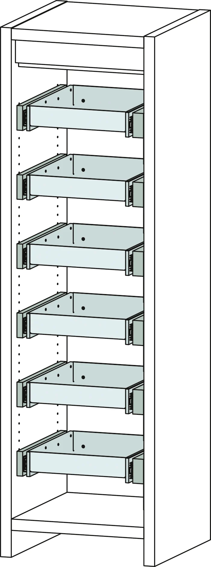 Safety cabinet 6/20 – FWF90, 6 full drawers (10630, CEMO)