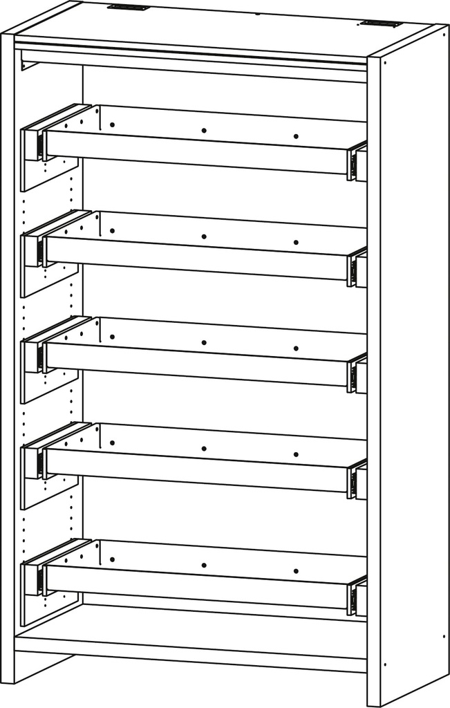 Secure cabinets 12/20 - FWF90 5 full drawers, CEMO (10632)