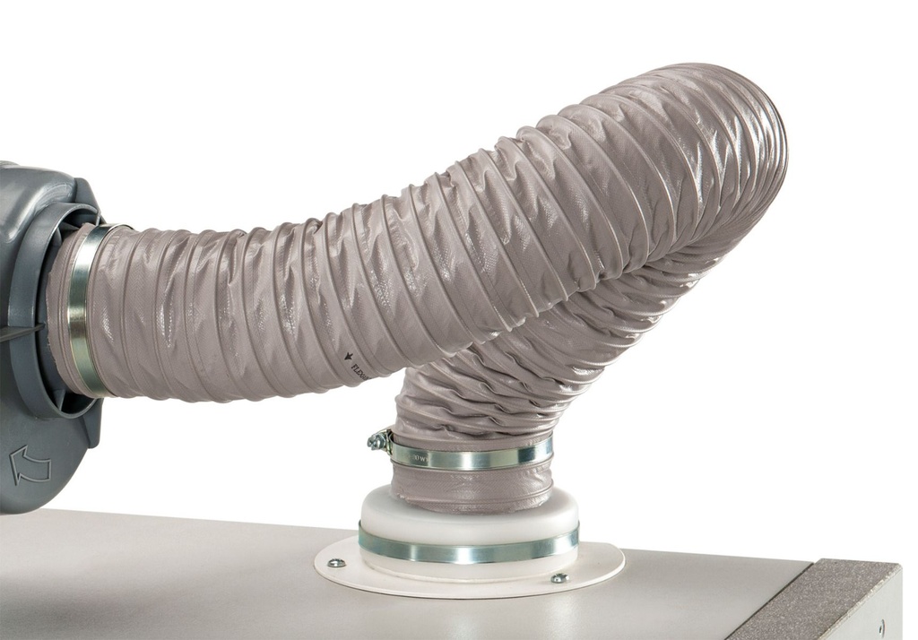 Ventilācijas šļūtene L=750 mm, DN 75 mm, ar divām apskavām (11438, CEMO)