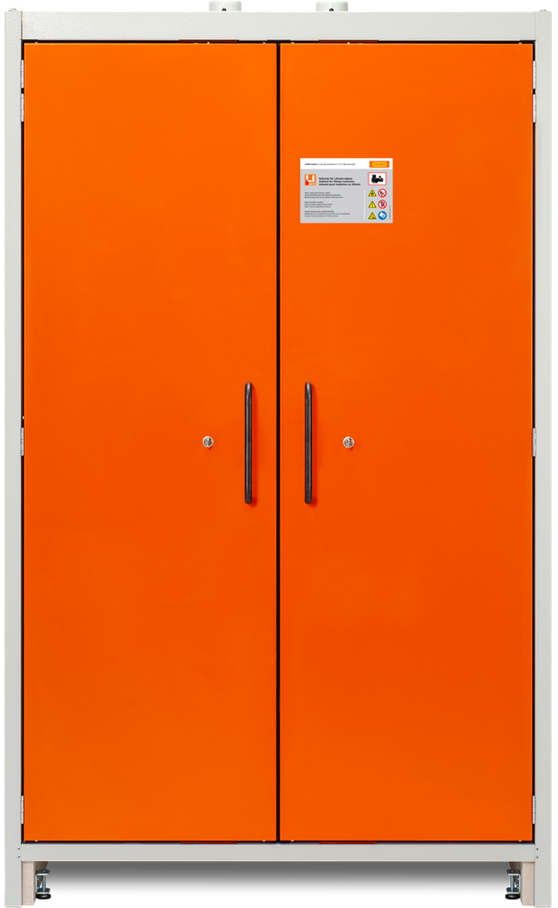 PROline 12/20 90 tipa akumulatoru drošas glabāšanas skapis, oranžas RAL 2008 durvis, CEMO (11961)