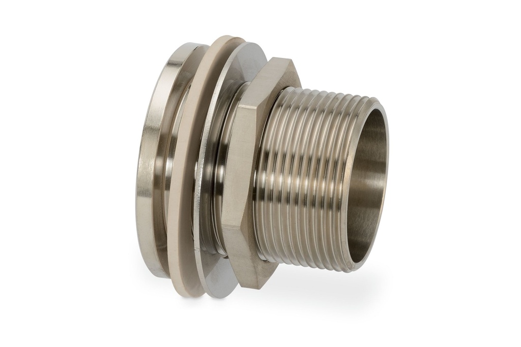 Screw-in threaded connector 1 ½″, nickel-plated brass (1500, CEMO)