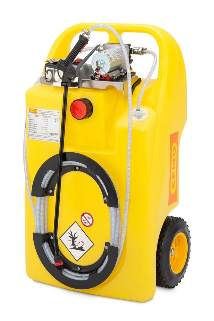 Spray caddy 60 l with spray lance, 8 m reinforced hose, LiFePO4 battery and charger (11359, CEMO)