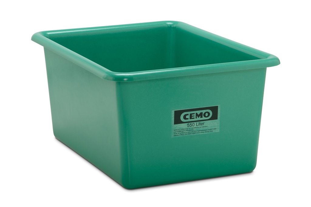 Rectangular container 550 l, green (1147, CEMO)
