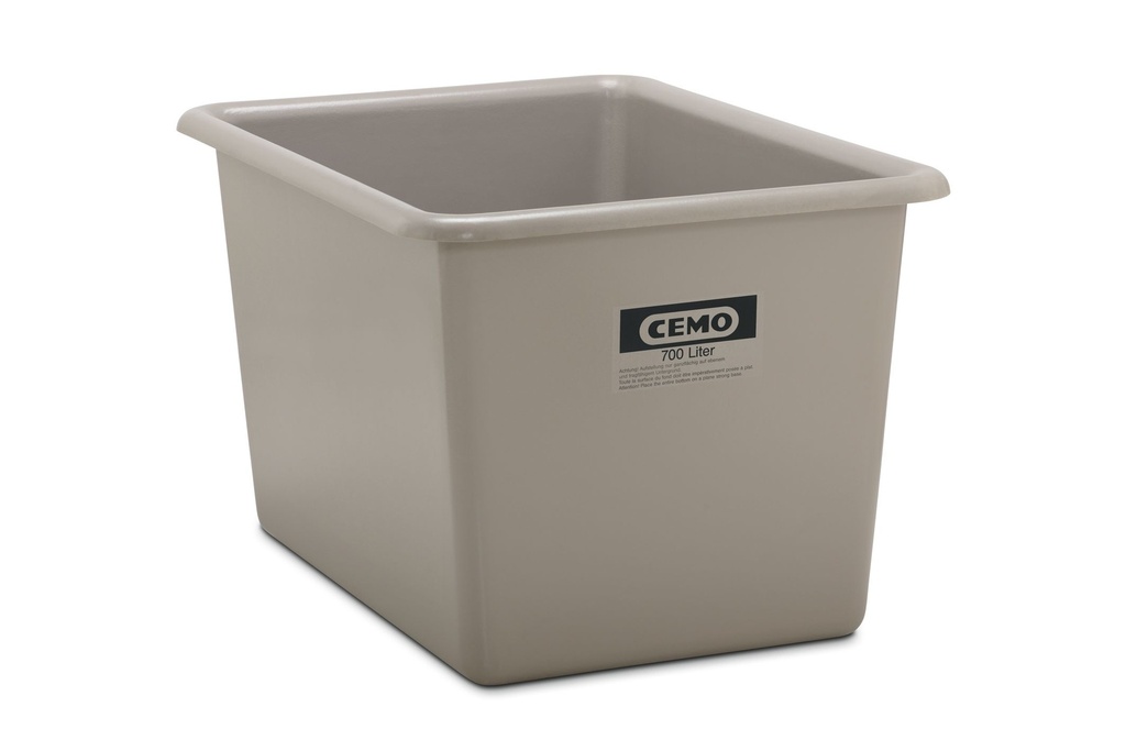 Rectangular container 700 l, grey (1164, CEMO)