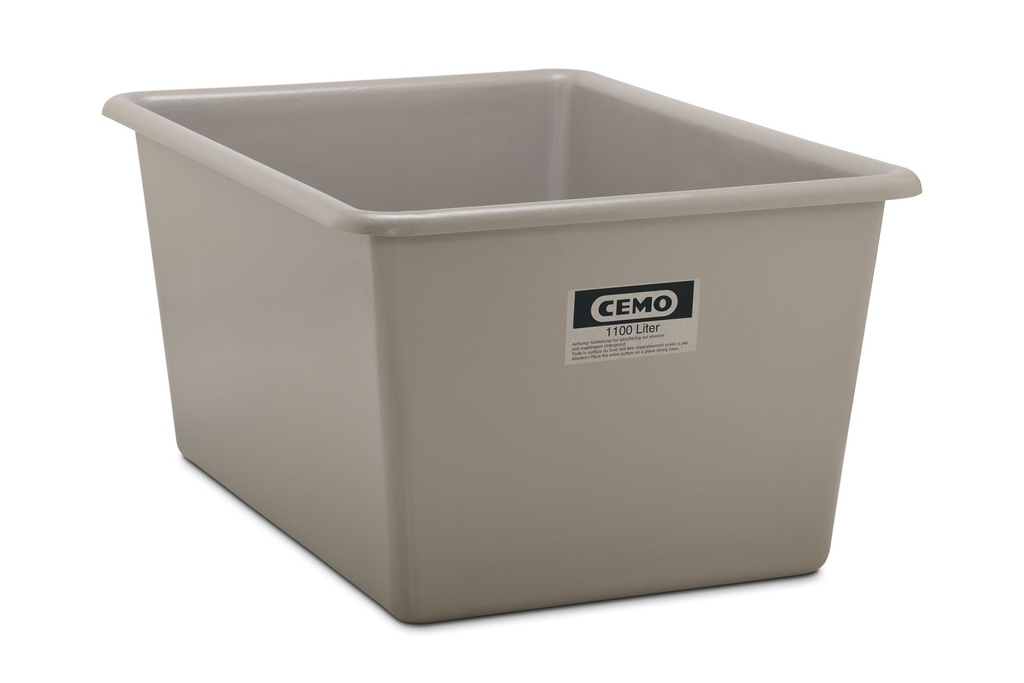 Rectangular container 1100 l, grey (1165, CEMO)