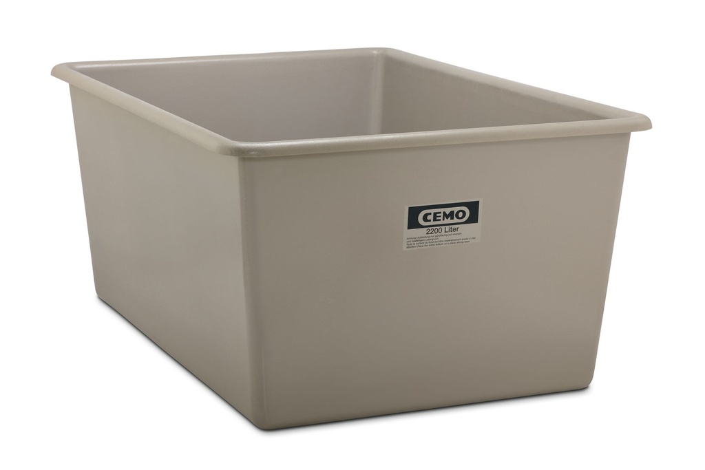 Rectangular container 2200 l, grey (1167, CEMO)